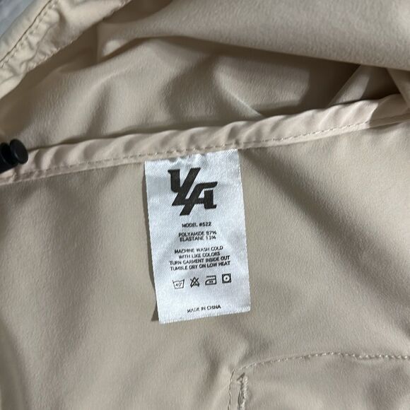 YOUNGLA XL Men’s Cream Light Wind Runner Windbreaker Full Zip Jacket - Picture 14 of 16